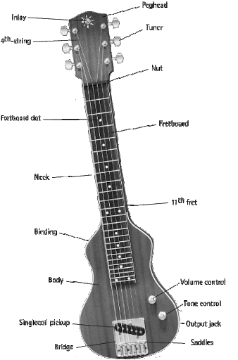 partes del Lap Steel Guitar, Steel Guitar partes dibujo, lap steel imágenes